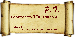 Pasztercsák Taksony névjegykártya